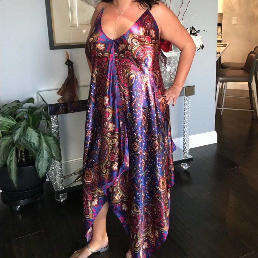 Silk Summer Kaftan Dress